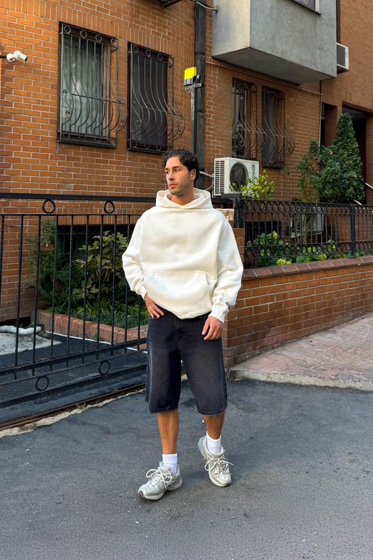 Premium Kumaş 450 Gsm Basic Oversize Hoodie