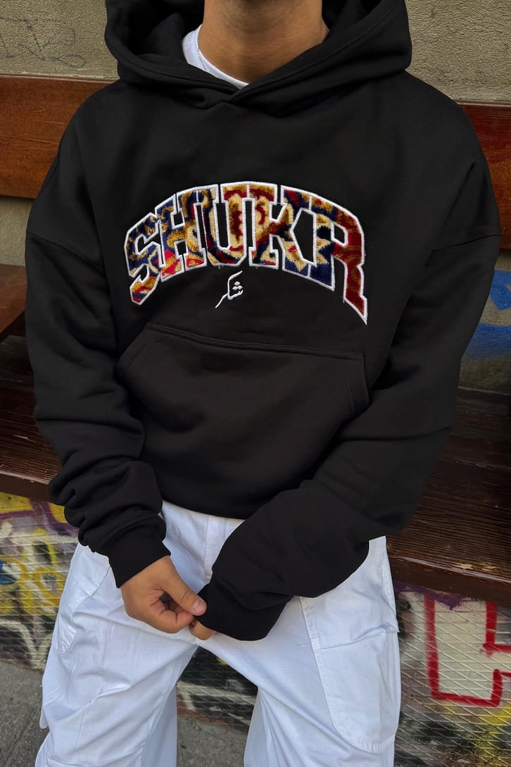 Premium Kumaş Shukr Baskılı Hoodie