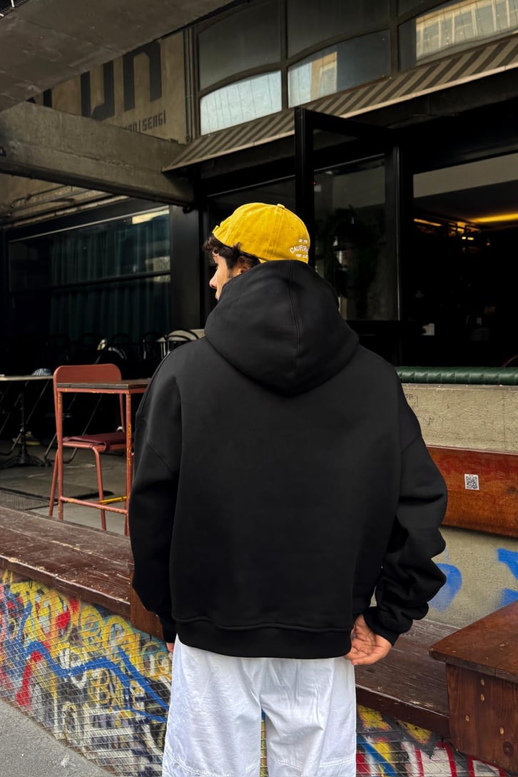 Premium Kumaş Shukr Baskılı Hoodie