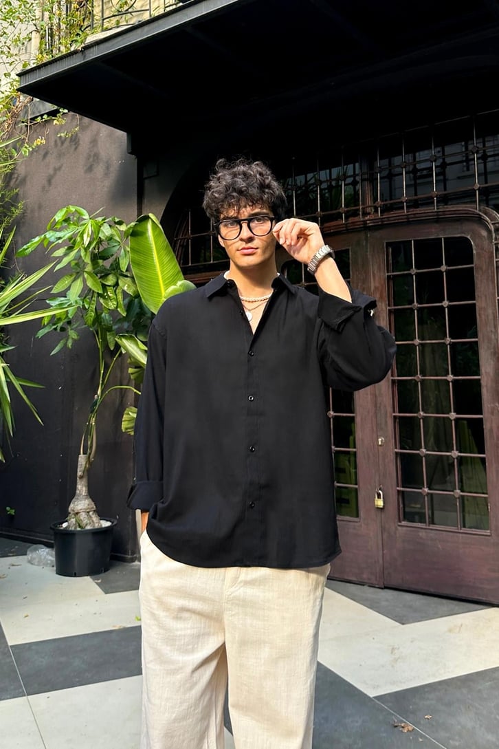 Premium Modal Karışımlı Oversize Gömlek