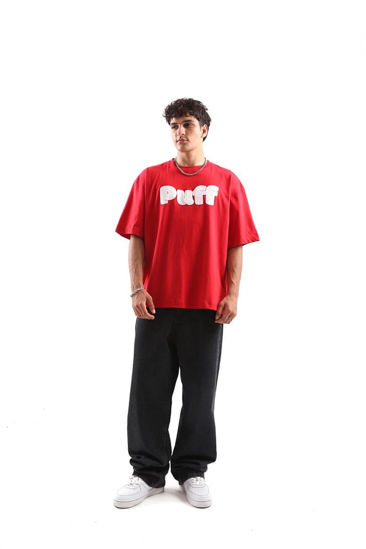 Puff Baskılı Oversize Tshirt