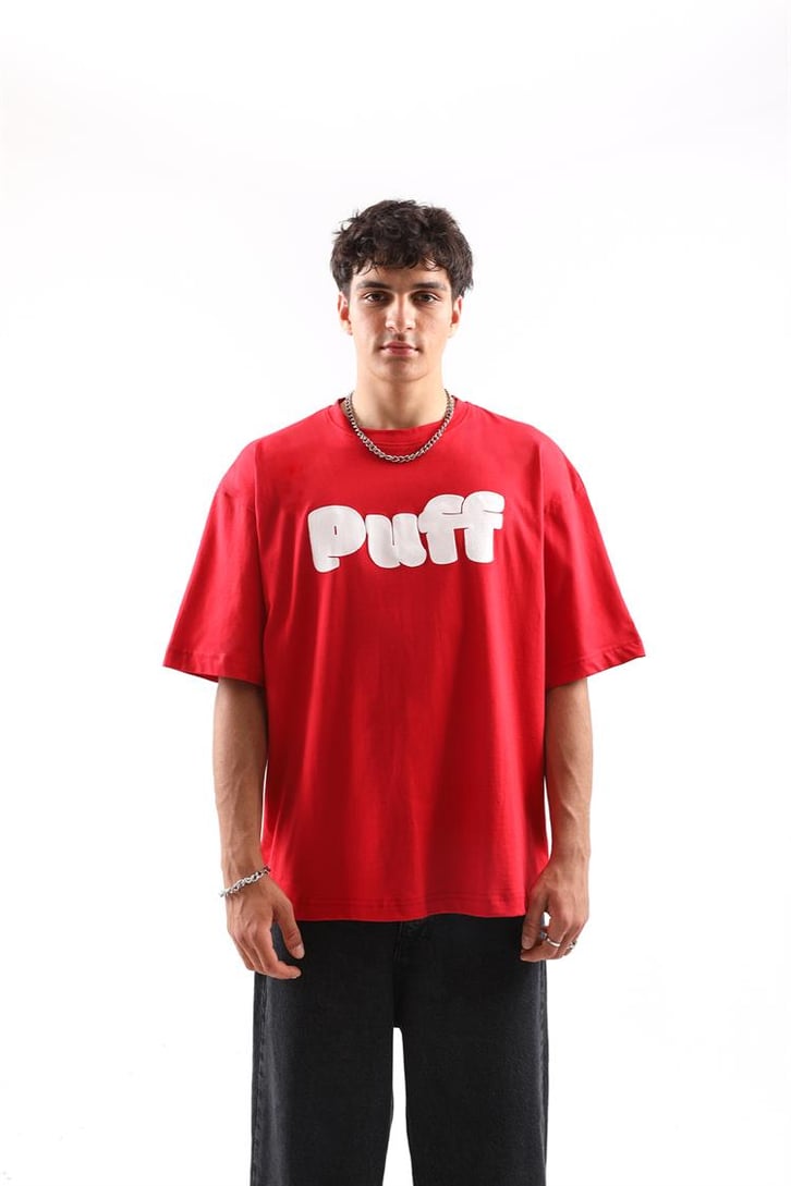 Puff Baskılı Oversize Tshirt