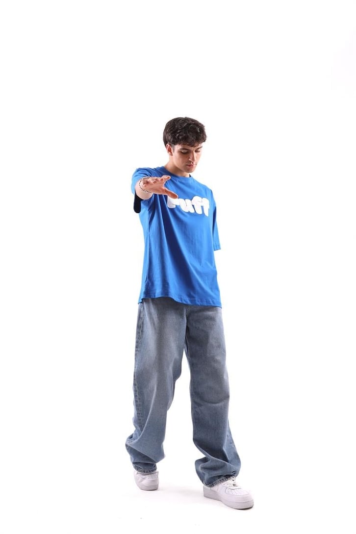 Puff Baskılı Oversize Tshirt