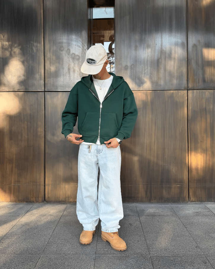 Puffer Boxy Fit Zippered Hoodie