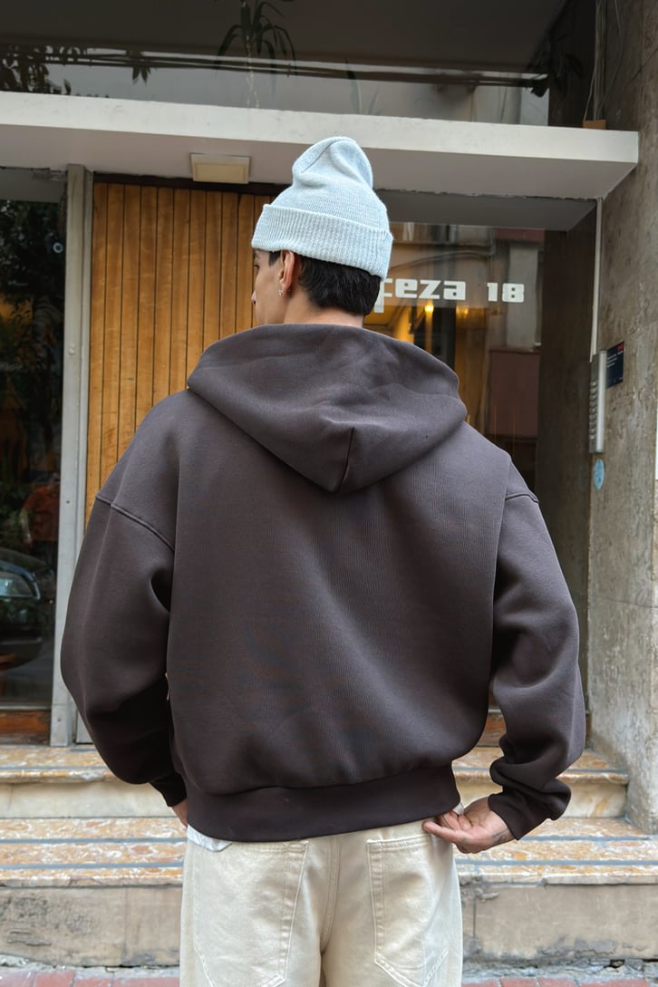 Puffer Boxy Fit Zippered Hoodie