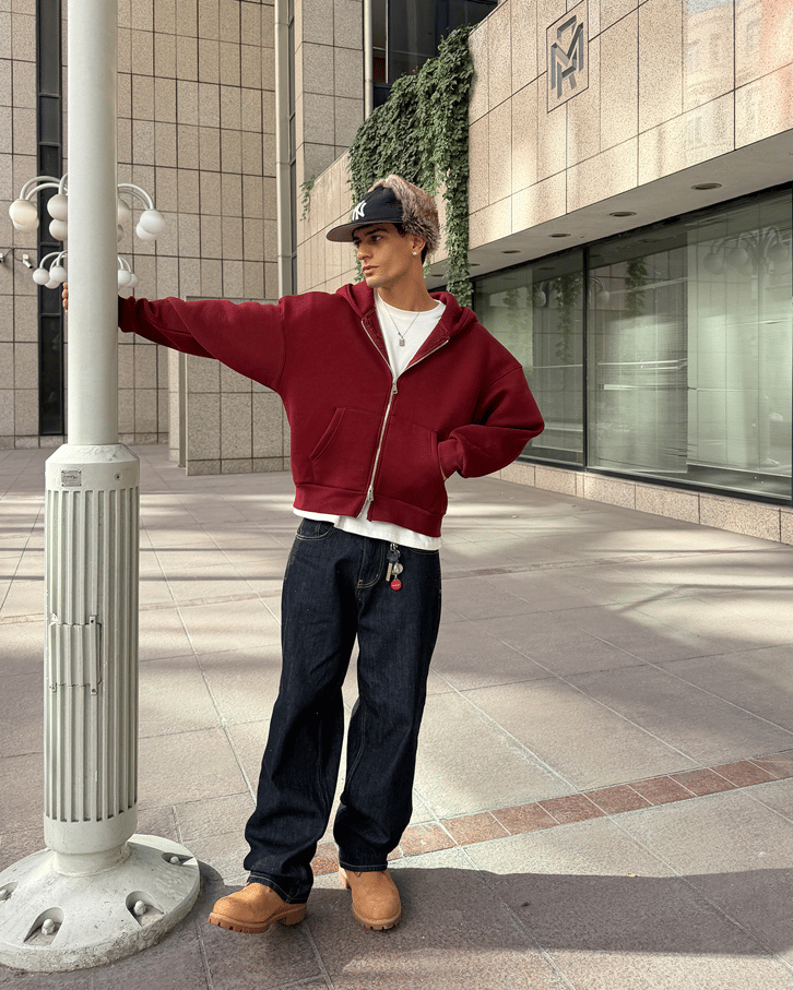 Puffer Boxy Fit Zippered Hoodie
