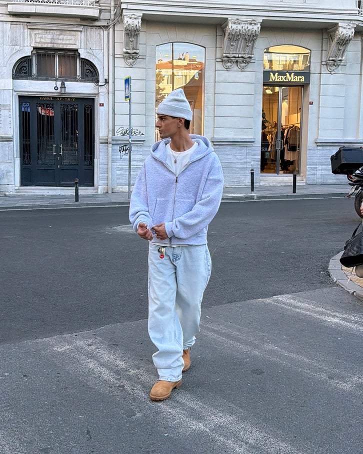 Puffer Boxy Fit Zippered Hoodie