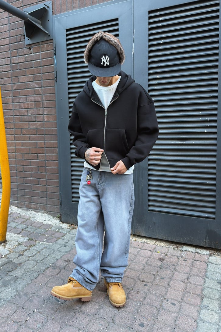 Puffer Boxy Fit Zippered Hoodie