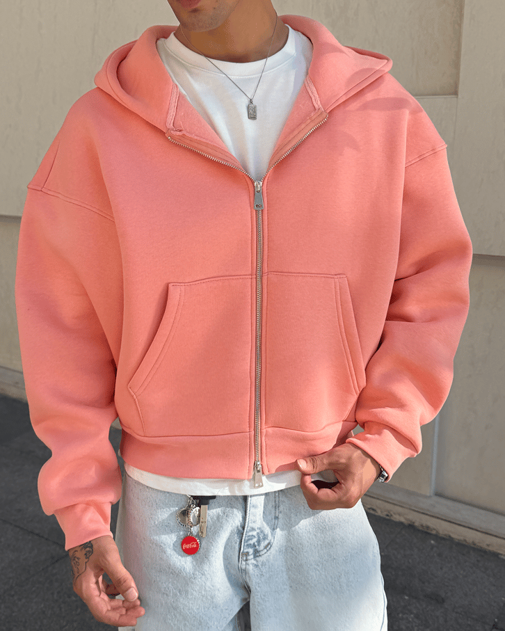Puffer Boxy Fit Zippered Hoodie
