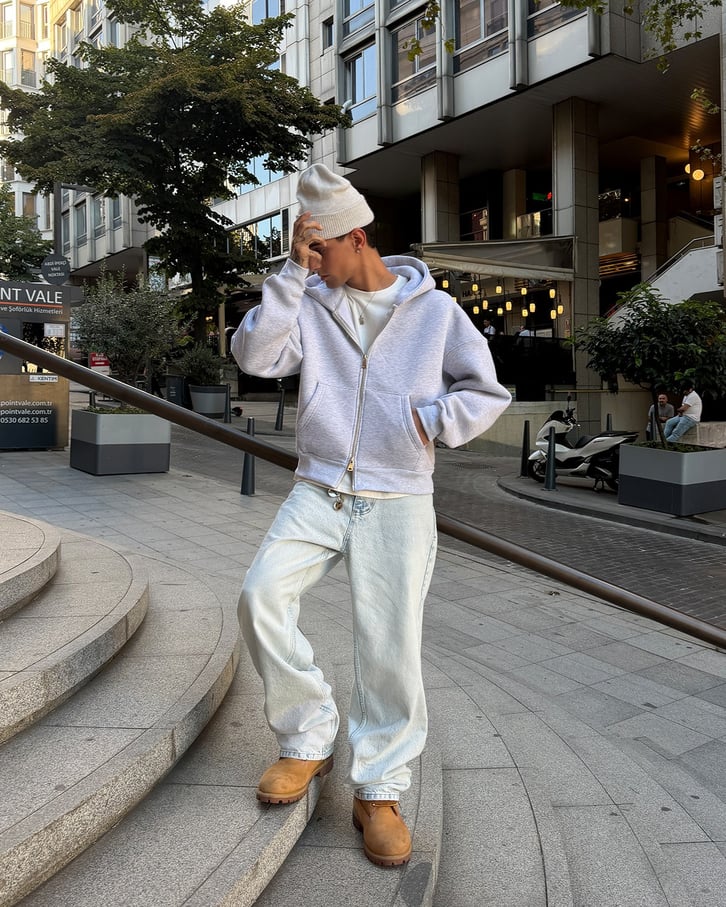 Puffer Boxy Fit Zippered Hoodie