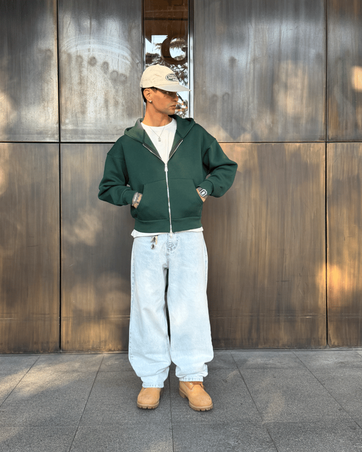 Puffer Boxy Fit Zippered Hoodie