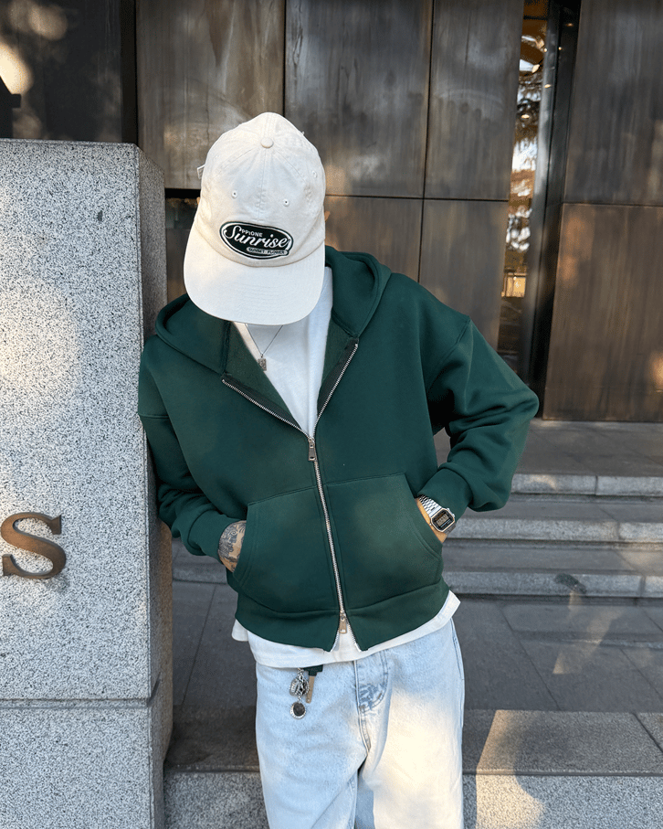 Puffer Boxy Fit Zippered Hoodie