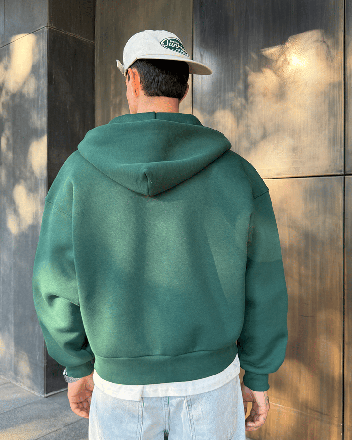 Puffer Boxy Fit Zippered Hoodie