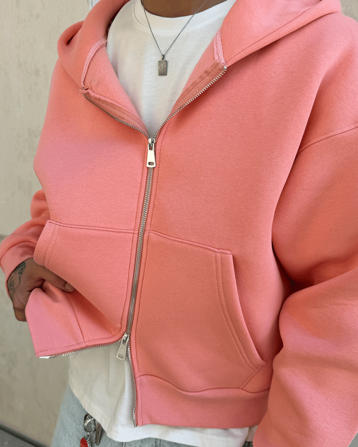 Puffer Boxy Fit Zippered Hoodie