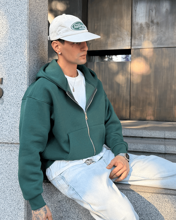 Puffer Boxy Fit Zippered Hoodie