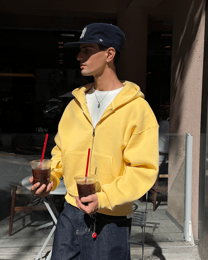 Puffer Boxy Fit Zippered Hoodie