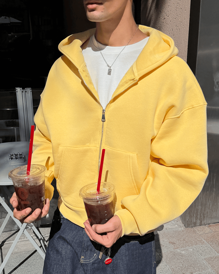 Puffer Boxy Fit Zippered Hoodie