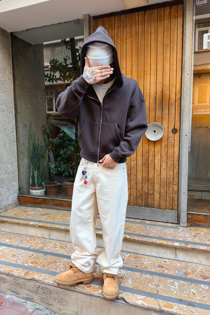 Puffer Boxy Fit Zippered Hoodie