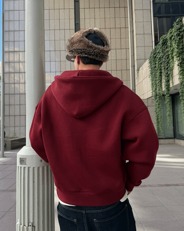 Puffer Boxy Fit Zippered Hoodie