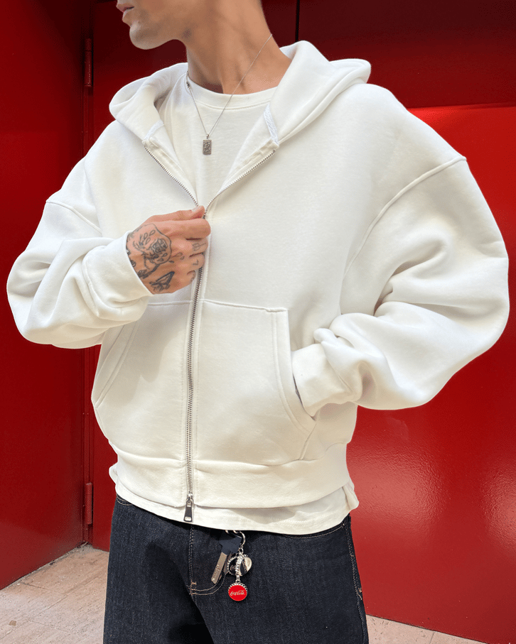 Puffer Boxy Fit Zippered Hoodie