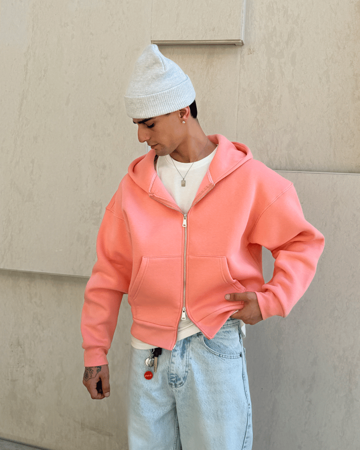Puffer Boxy Fit Zippered Hoodie