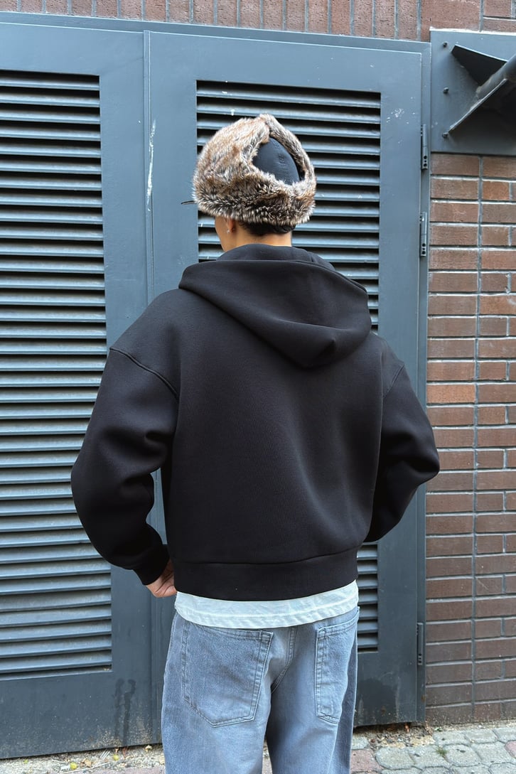 Puffer Boxy Fit Zippered Hoodie