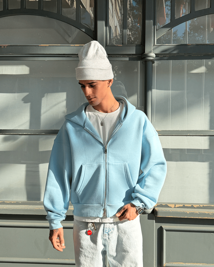 Puffer Boxy Fit Zippered Hoodie