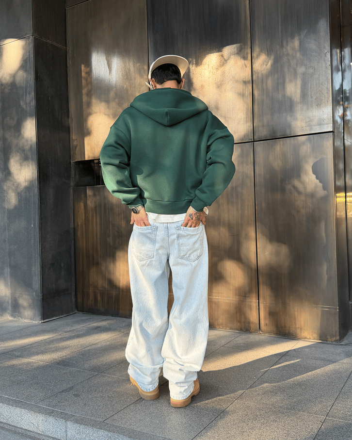 Puffer Boxy Fit Zippered Hoodie