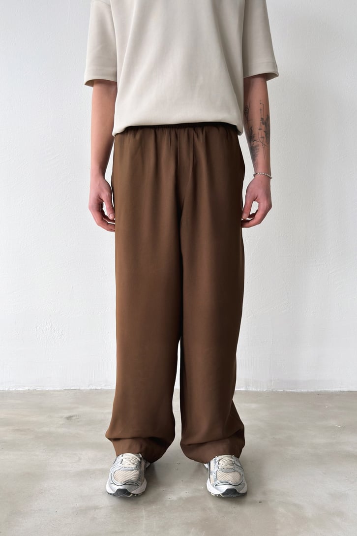 Rahat Kesim Bel Lastikli Baggy Pantolon