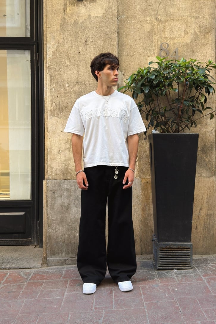 Raw Black Baggy Fit Jean