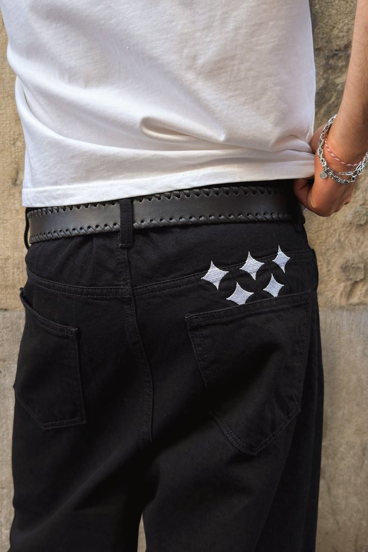 Raw Black Baggy Fit Jean