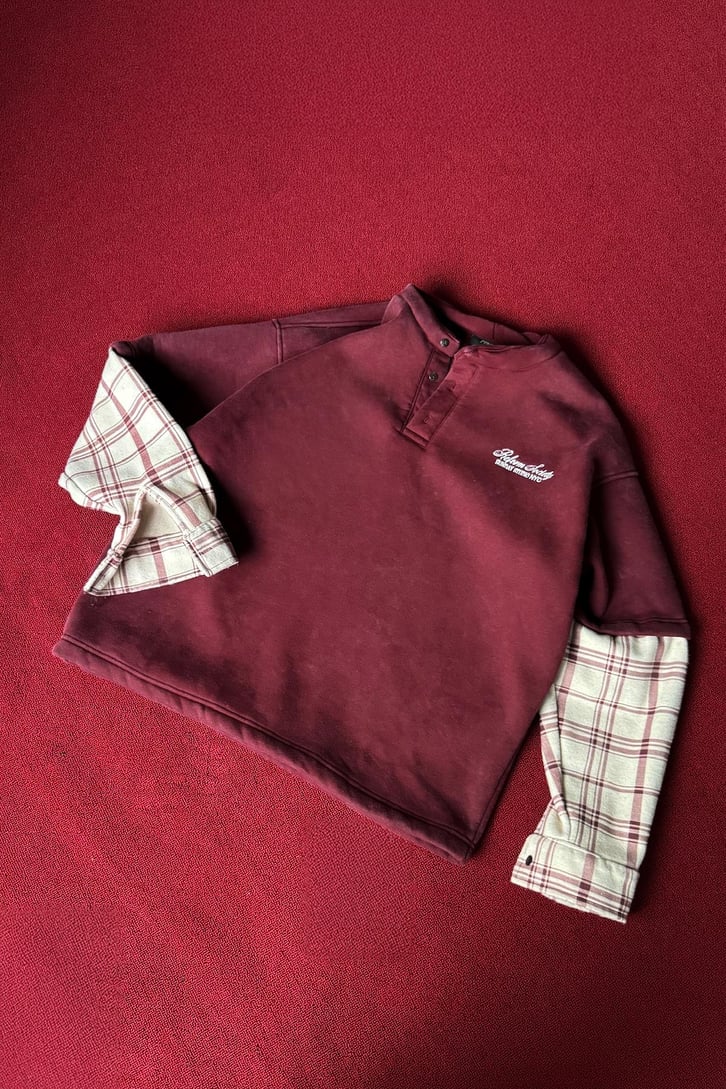 Reform Nakışlı Yaka Düğmeli Sweatshirt