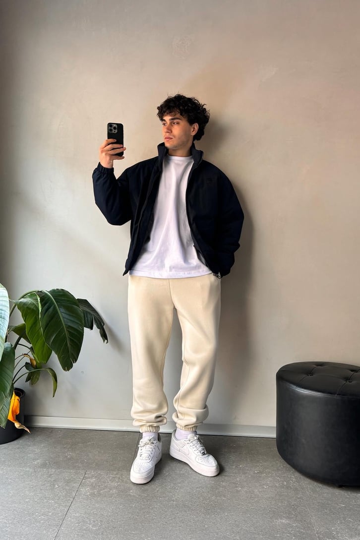 Regular Bej Jogger Eşofman Altı