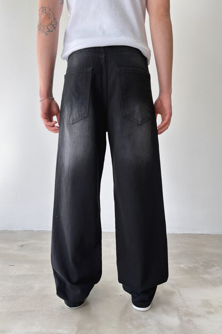 Renk Püskürtme Baggy Jean