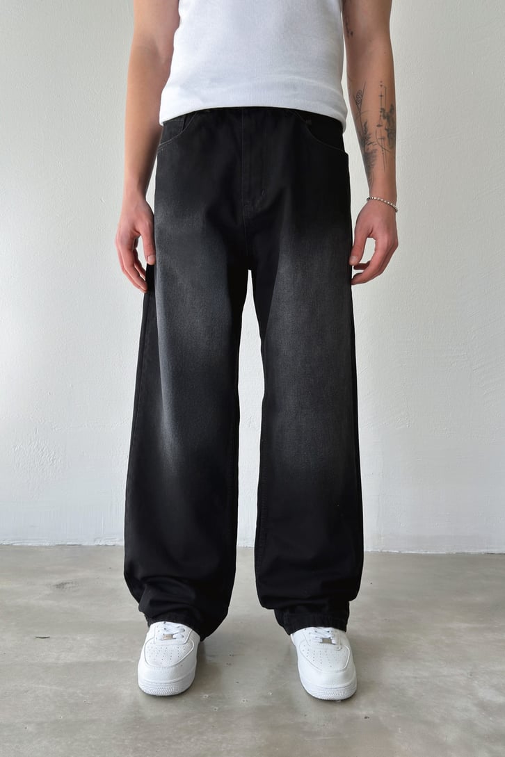 Renk Püskürtme Baggy Jean