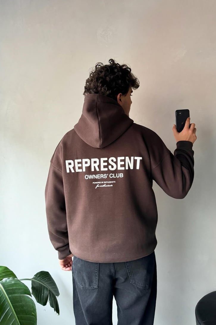 Represent Baskılı Oversize Hoodie