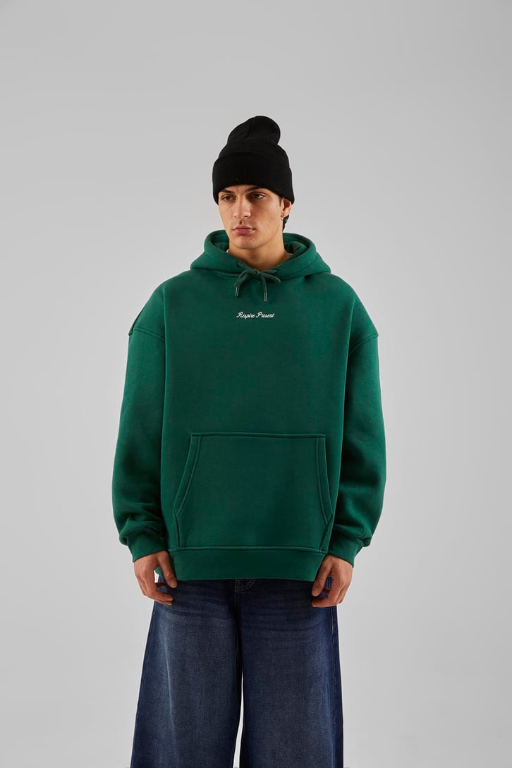 Respire Present Baskılı Oversize Hoodie