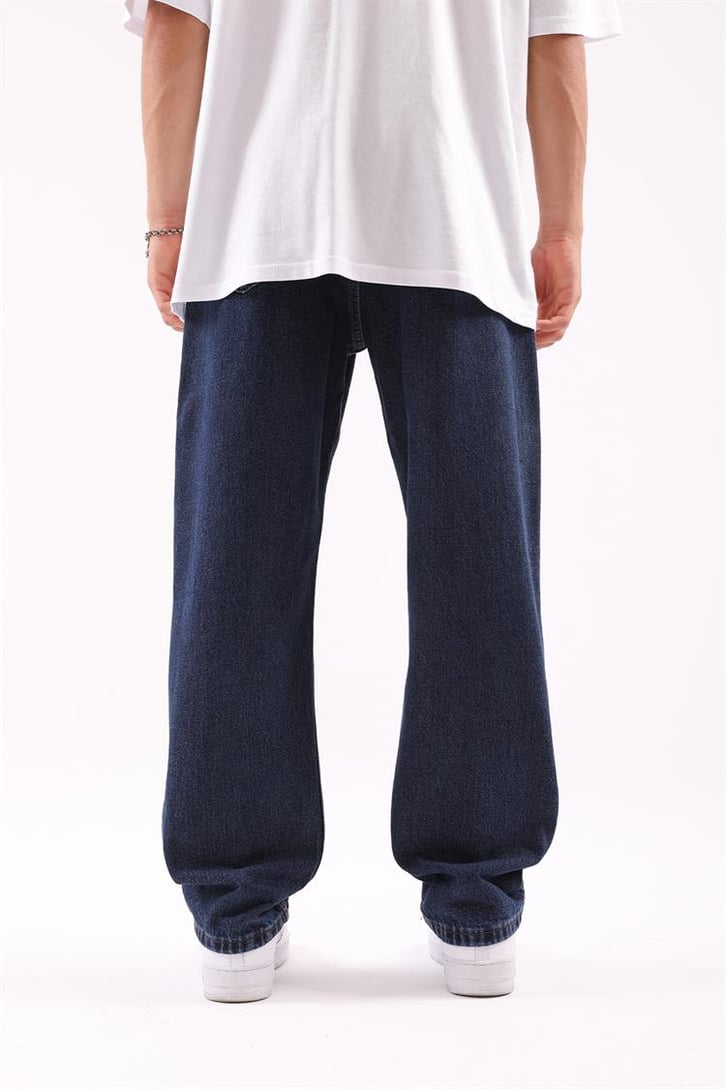 Ripped Detail Koyu Mavi Regular Fit Jean