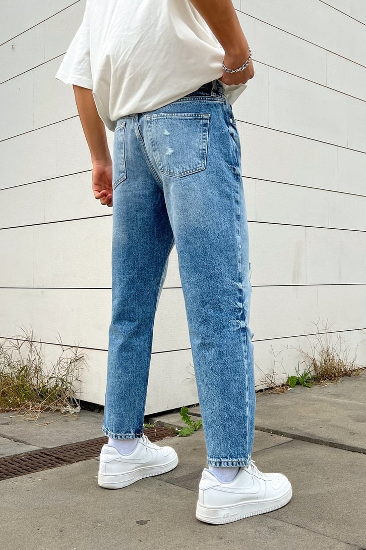 Ripped Detail Mavi Mom Jean