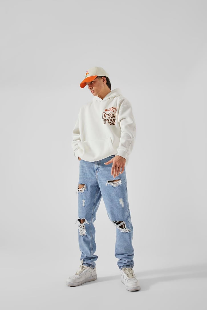Ripped Detay Buz Mavi Regular Jean