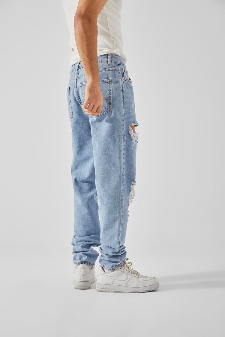 Ripped Detay Buz Mavi Regular Jean