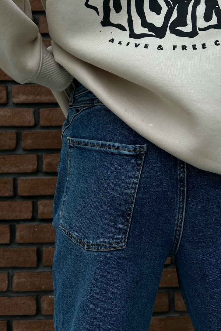 Ripped Leg Mavi Mom Fit Jean