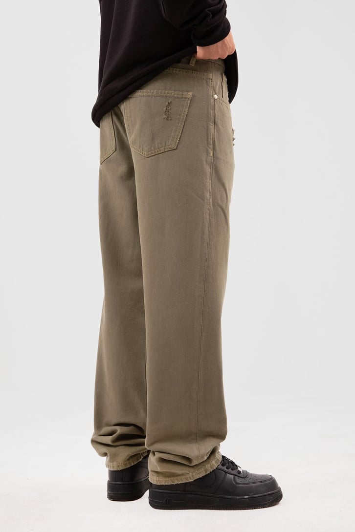 Ripped Yeşil Baggy Pantolon