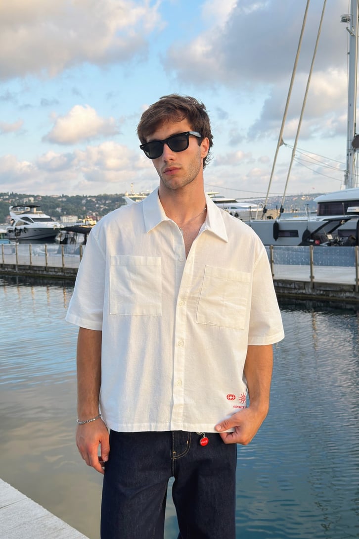 Riviera Boxy Camp-Collar Shirt