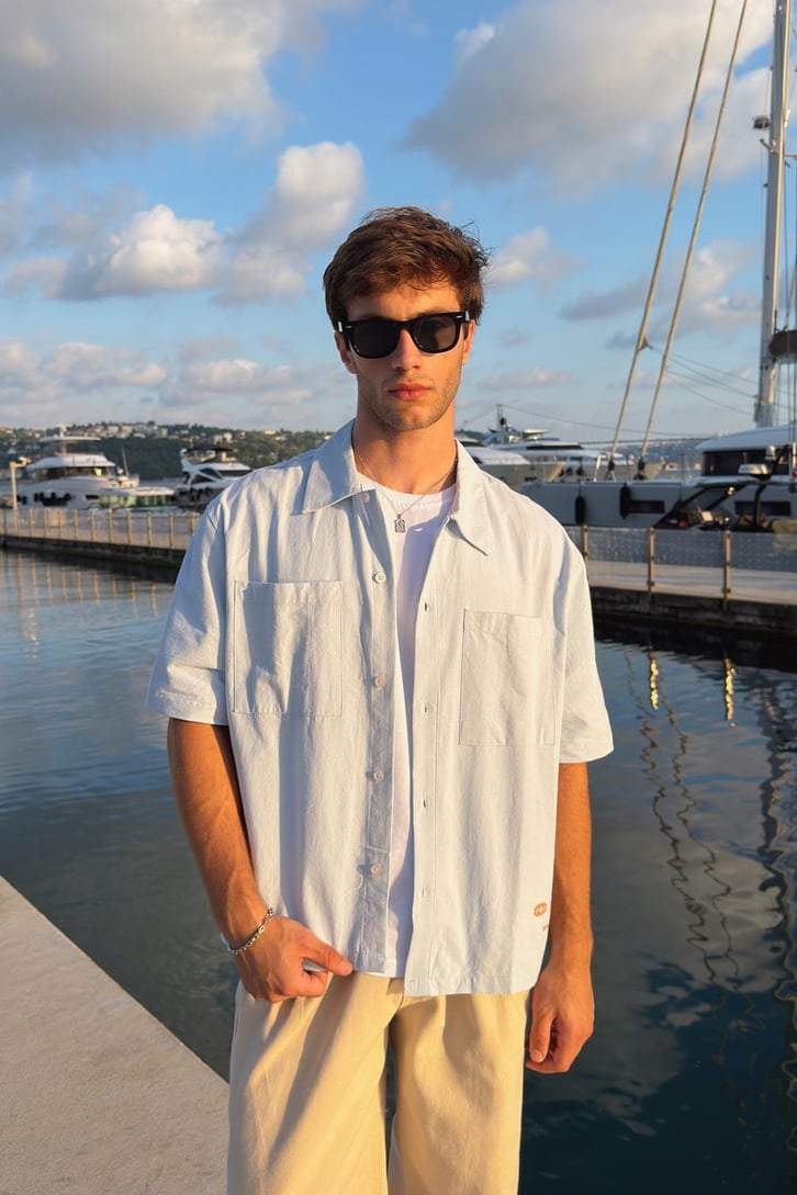 Riviera Boxy Camp-Collar Shirt