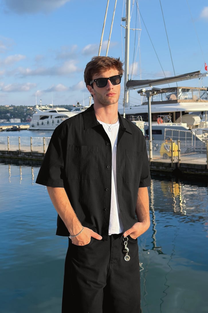 Riviera Boxy Camp-Collar Shirt