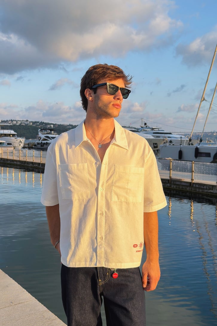 Riviera Boxy Camp-Collar Shirt
