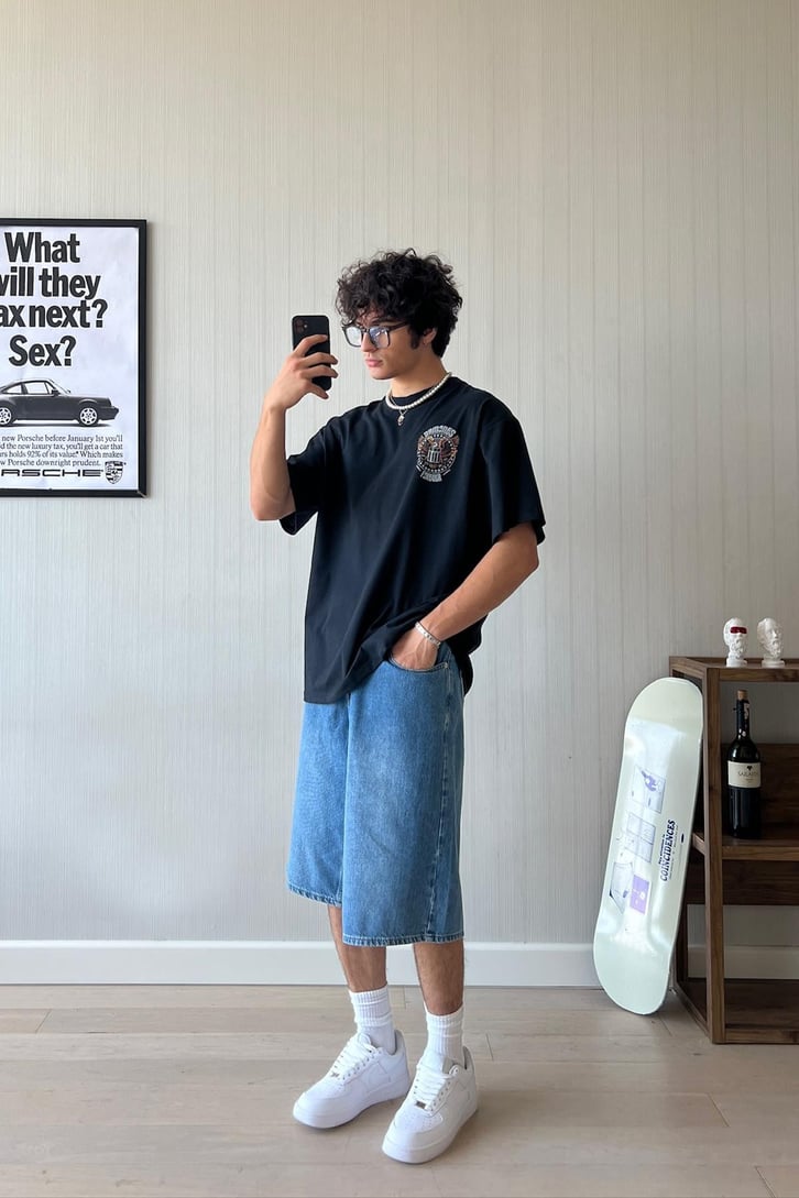 Rmons Baskılı Oversize Tişört