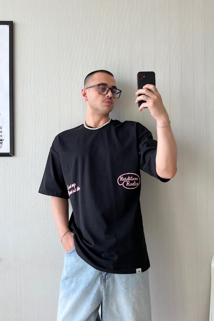 Rodeo Vibes Baskılı Oversize Tişört