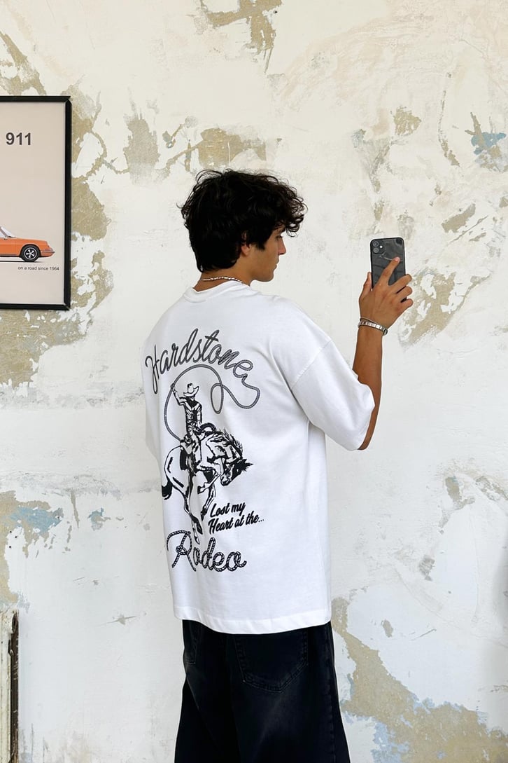Rodeo Vibes Baskılı Oversize Tişört